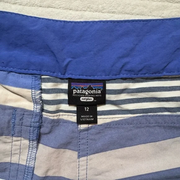 Patagonia Blue and White Striped Shorts - Picture 2 of 5